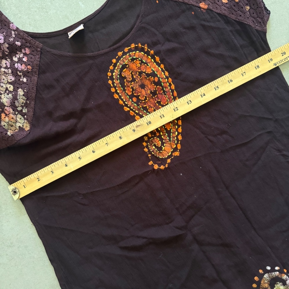 🔥 4 for $20 DEAL 🔥 Shoreline Boho Paisley Tunic Dress L/XL - Picture 9 of 10